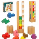 Klocki drewniane edukacyjne układanka Montessori kolorowe Kik Sp. z o. o. Sp. k.