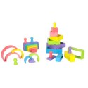 Klocki drewniane edukacyjne układanka tęcza puzzle montessori tęcza kolorowe Kik Sp. z o. o. Sp. k.