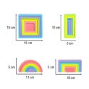 Klocki drewniane edukacyjne układanka tęcza puzzle montessori tęcza kolorowe Kik Sp. z o. o. Sp. k.