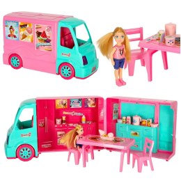 Samochód dla lalek kamper food truck zestaw 21 el. Kik Sp. z o. o. Sp. k.