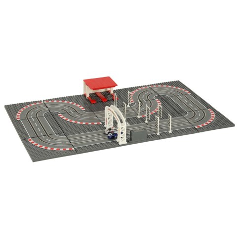 Tor wyścigowy samochodowy elektryczny policyjny 2 auta autka kontrolery zakręty klocki konstrukcyjne GD-02 Kik Sp. z o. o. Sp. k. Tor wyścigowy samochodowy elektryczny policyjny 2 auta autka kontrolery zakręty klocki konstrukcyjne GD-02 Kik Sp. z o. o. Sp. k.