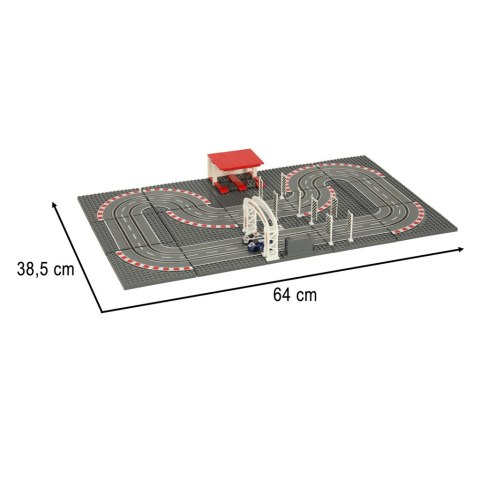 Tor wyścigowy samochodowy elektryczny policyjny 2 auta autka kontrolery zakręty klocki konstrukcyjne GD-02 Kik Sp. z o. o. Sp. k. Tor wyścigowy samochodowy elektryczny policyjny 2 auta autka kontrolery zakręty klocki konstrukcyjne GD-02 Kik Sp. z o. o. Sp. k.