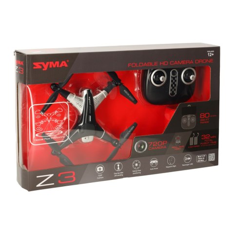 Kik Sp. z o. o. Sp. k. Dron RC SYMA Z3 kamera HD 2,4GHz kontroler Headless 360 planowanie trasy lotu zawis czarny Kik Sp. z o. o. Sp. k. Dron RC SYMA Z3 kamera HD 2,4GHz kontroler Headless 360 planowanie trasy lotu zawis czarny