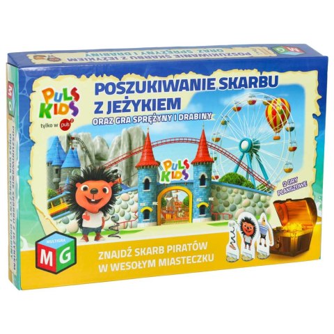 Alexander Gra planszowa Poszukiwanie skarbu z Jeżykiem Sprężyny i Drabiny 5+ MULTIGRA Alexander Gra planszowa Poszukiwanie skarbu z Jeżykiem Sprężyny i Drabiny 5+ MULTIGRA