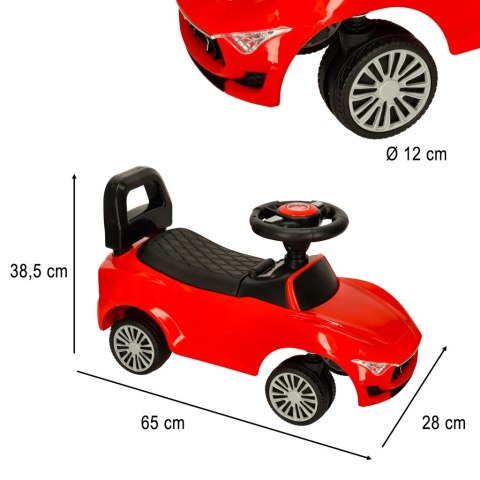 Jeździk pchacz samochód auto z dźwiękiem i światłami czerwony Kik Sp. z o. o. Sp. k. Jeździk pchacz samochód auto z dźwiękiem i światłami czerwony Kik Sp. z o. o. Sp. k.