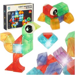 Klocki magnetyczne konstrukcyjne świecące elementy figury 3D 32el. Kik Sp. z o. o. Sp. k.