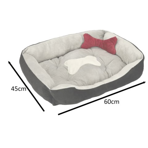 Legowisko dla psa kota kanapa sofa posłanie kojec poduszka miękkie 60 x 45cm szare Kik Sp. z o. o. Sp. k. Legowisko dla psa kota kanapa sofa posłanie kojec poduszka miękkie 60 x 45cm szare Kik Sp. z o. o. Sp. k.
