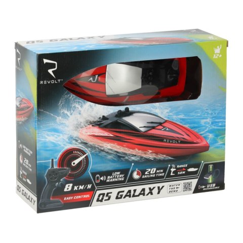 Kik Sp. z o. o. Sp. k. Motorówka zdalnie sterowana RC REVOLT Q5 Galaxy Szybka Łódź 8km/h 2.4GHz Zasięg 50m Wodoodporna Kik Sp. z o. o. Sp. k. Motorówka zdalnie sterowana RC REVOLT Q5 Galaxy Szybka Łódź 8km/h 2.4GHz Zasięg 50m Wodoodporna