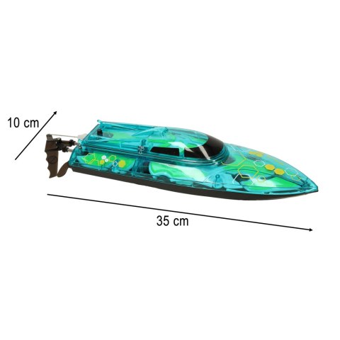 Motorówka zdalnie sterowana RC REVOLT Q7 Illuminator Szybka Łódź 20km/h Zasięg 150m 2.4GHz Silnik Chłodzony Wodą LED Auto-Reset Kik Sp. z o. o. Sp. k. Motorówka zdalnie sterowana RC REVOLT Q7 Illuminator Szybka Łódź 20km/h Zasięg 150m 2.4GHz Silnik Chłodzony Wodą LED Auto-Reset Kik Sp. z o. o. Sp. k.