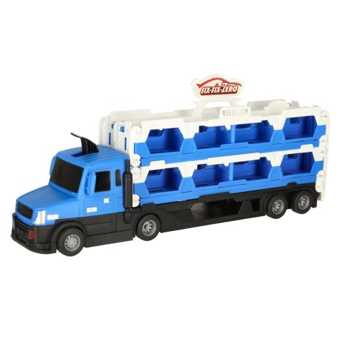 Kik Sp. z o. o. Sp. k. TIR Laweta samochód transporter pojazd składany XXL 10 aut niebieski Kik Sp. z o. o. Sp. k. TIR Laweta samochód transporter pojazd składany XXL 10 aut niebieski
