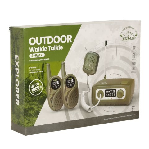 Kik Sp. z o. o. Sp. k. Walkie talkie krótkofalówka zestaw z centralą dla dzieci wojskowy zasięg 333 m Kik Sp. z o. o. Sp. k. Walkie talkie krótkofalówka zestaw z centralą dla dzieci wojskowy zasięg 333 m