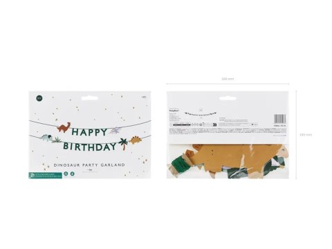 Baner Happy Birthday Dino 3m Partydeco Sp. z o. o. Baner Happy Birthday Dino 3m Partydeco Sp. z o. o.