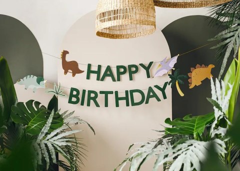 Baner Happy Birthday Dino 3m Partydeco Sp. z o. o. Baner Happy Birthday Dino 3m Partydeco Sp. z o. o.