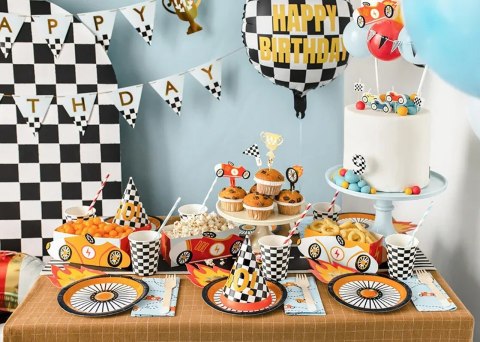 Partydeco Sp. z o. o. Dekoracje do muffinek Autka 12cm Partydeco Sp. z o. o. Dekoracje do muffinek Autka 12cm