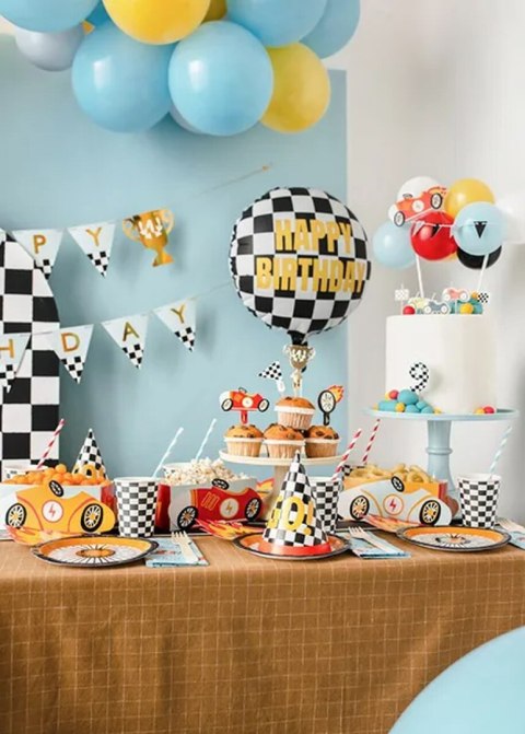 Partydeco Sp. z o. o. Dekoracje do muffinek Autka 12cm Partydeco Sp. z o. o. Dekoracje do muffinek Autka 12cm