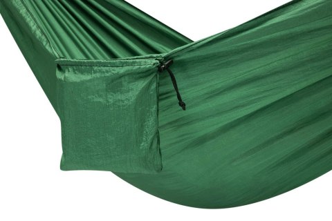 Hamak biwakowy turystyczny podróżny przenośny na biwak 260cm 120kg + pokrowiec zielony Kik Sp. z o. o. Sp. k. Hamak biwakowy turystyczny podróżny przenośny na biwak 260cm 120kg + pokrowiec zielony Kik Sp. z o. o. Sp. k.