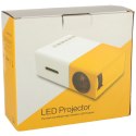 Kik Sp. z o. o. Sp. k. Mini projektor rzutnik przenośny LED TFT LCD 1920x1080 24-60" USB HDMI 12V biało-pomarańczowy