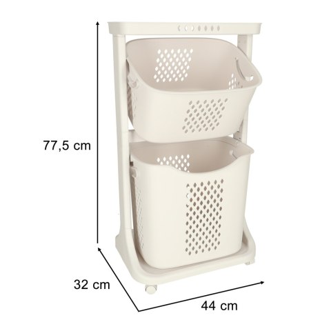 Kik Sp. z o. o. Sp. k. Pojemnik na zabawki kosz na ubrania organizer podwójny jeżdżący Kik Sp. z o. o. Sp. k. Pojemnik na zabawki kosz na ubrania organizer podwójny jeżdżący