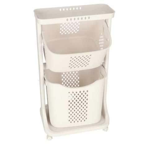 Kik Sp. z o. o. Sp. k. Pojemnik na zabawki kosz na ubrania organizer podwójny jeżdżący Kik Sp. z o. o. Sp. k. Pojemnik na zabawki kosz na ubrania organizer podwójny jeżdżący