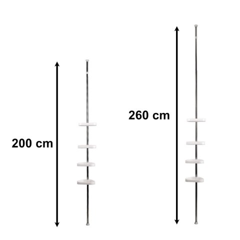 Półka łazienkowa narożna teleskopowa pod prysznic 320 cm Kik Sp. z o. o. Sp. k. Półka łazienkowa narożna teleskopowa pod prysznic 320 cm Kik Sp. z o. o. Sp. k.