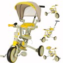 Rowerek trójkołowy TRIKE FIX V4 rower spacerówka rowerek biegowy 6w1 szary żółty Kik Sp. z o. o. Sp. k.