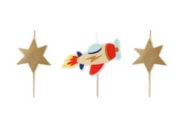 Świeczki urodzinowe Samolot 3-4,5cm 3szt. Partydeco Sp. z o. o.