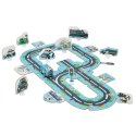 Tor samochodowy puzzle policja auto pojazd samochód znaki drogowe ulica miasto 47 elementów Kik Sp. z o. o. Sp. k.