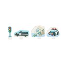 Tor samochodowy puzzle policja auto pojazd samochód znaki drogowe ulica miasto 47 elementów Kik Sp. z o. o. Sp. k.