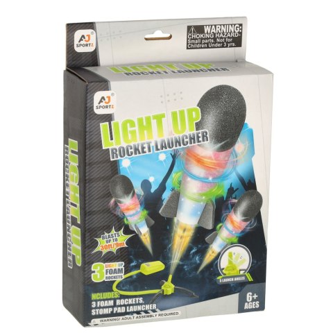 Kik Sp. z o. o. Sp. k. Wyrzutnia rakiet piankowych Power launcher rocket LED rakiety piankowe x3 Kik Sp. z o. o. Sp. k. Wyrzutnia rakiet piankowych Power launcher rocket LED rakiety piankowe x3