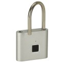 Zamek elektroniczny SMART kłódka inteligentna na odcisk palca stalowy karbon Kik Sp. z o. o. Sp. k.