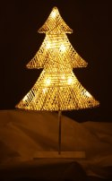 Kik Sp. z o. o. Sp. k. Choinka świecąca dekoracja świąteczna 10 LED 39 cm ciepły biały