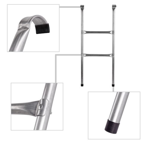 Drabinka do trampoliny ogrodowej schodki uniwersalna metalowa 86,5 x 37 cm Kik Sp. z o. o. Sp. k. Drabinka do trampoliny ogrodowej schodki uniwersalna metalowa 86,5 x 37 cm Kik Sp. z o. o. Sp. k.