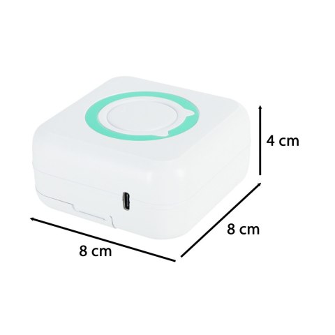 Kik Sp. z o. o. Sp. k. Drukarka mini termiczna do zdjęć notatek kieszonkowa bluetooth Kik Sp. z o. o. Sp. k. Drukarka mini termiczna do zdjęć notatek kieszonkowa bluetooth