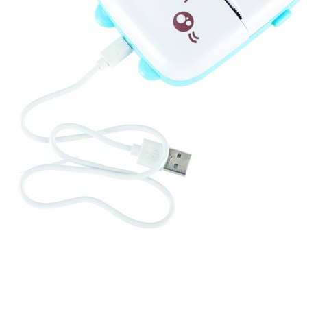 Kik Sp. z o. o. Sp. k. Drukotek drukarka mini termiczna do zdjęć notatek etykiet + kabel USB kotek kot niebieski Kik Sp. z o. o. Sp. k. Drukotek drukarka mini termiczna do zdjęć notatek etykiet + kabel USB kotek kot niebieski