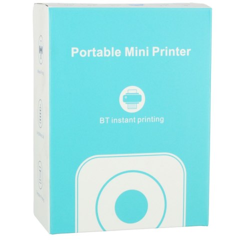 Kik Sp. z o. o. Sp. k. Drukotek drukarka mini termiczna do zdjęć notatek etykiet + kabel USB kotek kot niebieski Kik Sp. z o. o. Sp. k. Drukotek drukarka mini termiczna do zdjęć notatek etykiet + kabel USB kotek kot niebieski