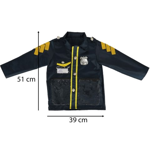 Kik Sp. z o. o. Sp. k. Kostium strój karnawałowy przebranie policjant kajdanki czapka zestaw 3-8 lat Kik Sp. z o. o. Sp. k. Kostium strój karnawałowy przebranie policjant kajdanki czapka zestaw 3-8 lat