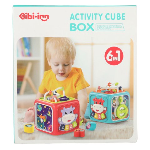 Kik Sp. z o. o. Sp. k. Sorter Układanka kostka sensoryczna klocki edukacyjne Montessori 6w1 Kik Sp. z o. o. Sp. k. Sorter Układanka kostka sensoryczna klocki edukacyjne Montessori 6w1