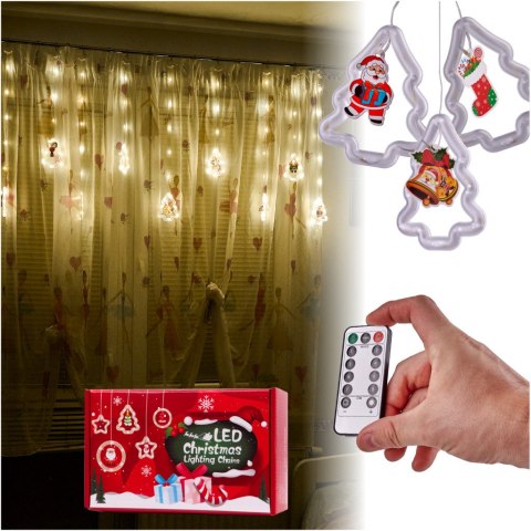 Kurtyna LED na okno girlanda świąteczna choinkowa 3 m 125 LED Kik Sp. z o. o. Sp. k. Kurtyna LED na okno girlanda świąteczna choinkowa 3 m 125 LED Kik Sp. z o. o. Sp. k.