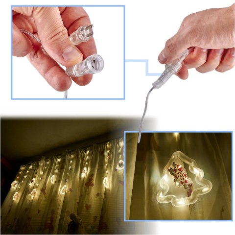 Kurtyna LED na okno girlanda świąteczna choinkowa 3 m 125 LED Kik Sp. z o. o. Sp. k. Kurtyna LED na okno girlanda świąteczna choinkowa 3 m 125 LED Kik Sp. z o. o. Sp. k.