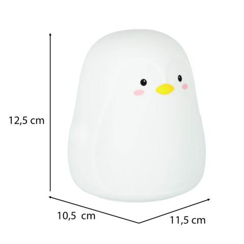 Lampka nocna dla dzieci silikonowa dotykowa miękka LED biała RGB pingwinek Kik Sp. z o. o. Sp. k. Lampka nocna dla dzieci silikonowa dotykowa miękka LED biała RGB pingwinek Kik Sp. z o. o. Sp. k.
