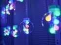 Kik Sp. z o. o. Sp. k. Lampki LED kurtyna kule świąteczne choinkowe 3m 108LED multikolor
