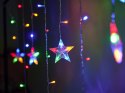 Lampki LED kurtyna renifer dzwonek mix świąteczne choinkowe 2,5m 138LED multikolor 8 trybów świecenia IP44 Kik Sp. z o. o. Sp. k.