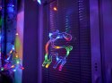 Lampki LED kurtyna renifer dzwonek mix świąteczne choinkowe 2,5m 138LED multikolor 8 trybów świecenia IP44 Kik Sp. z o. o. Sp. k.
