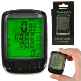 Licznik rowerowy RALLEX wodoodporny przewodowy prędkościomierz podświetlany 25w1 LCD Kik Sp. z o. o. Sp. k.