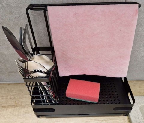 Organizer do kuchni na zlew półka kuchenna na przybory czarna Kik Sp. z o. o. Sp. k. Organizer do kuchni na zlew półka kuchenna na przybory czarna Kik Sp. z o. o. Sp. k.