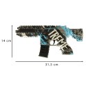 Kik Sp. z o. o. Sp. k. Pistolet na kulki żelowe wodne karabin niebieski zasilanie bateryjne USB 550szt. 7-8mm