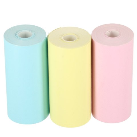 Rolki papier wkład termiczny do mini drukarki 5,7cmx3m 3 sztuki kolorowe Kik Sp. z o. o. Sp. k.