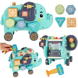 Słonik tablica manipulacyjna montessori wbijak sorter klocki młotek 26cm Kik Sp. z o. o. Sp. k.