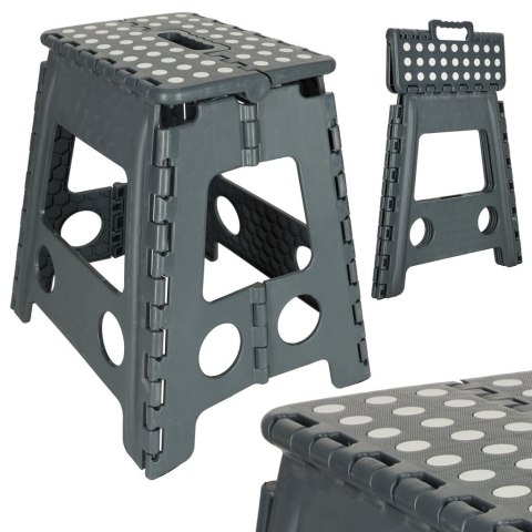 Stołek taboret składany antypoślizgowy 39cm ciemny szary Kik Sp. z o. o. Sp. k. Stołek taboret składany antypoślizgowy 39cm ciemny szary Kik Sp. z o. o. Sp. k.