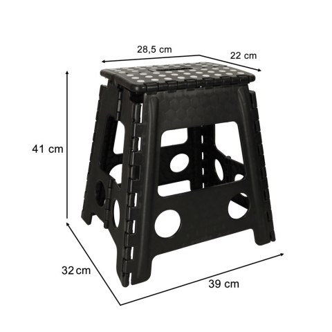 Stołek taboret składany antypoślizgowy 39cm czarny Kik Sp. z o. o. Sp. k. Stołek taboret składany antypoślizgowy 39cm czarny Kik Sp. z o. o. Sp. k.